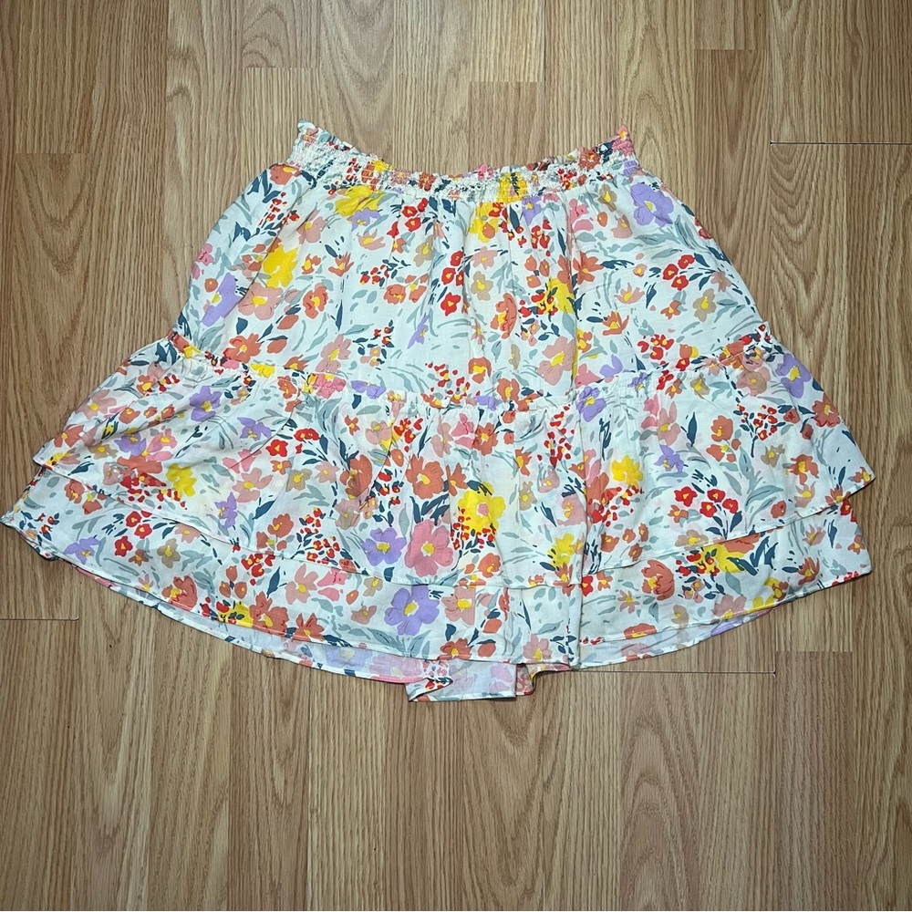BB‎ Dakota By Steve Madden Tiered Spring Floral Mini Skirt Women’s Size Medium